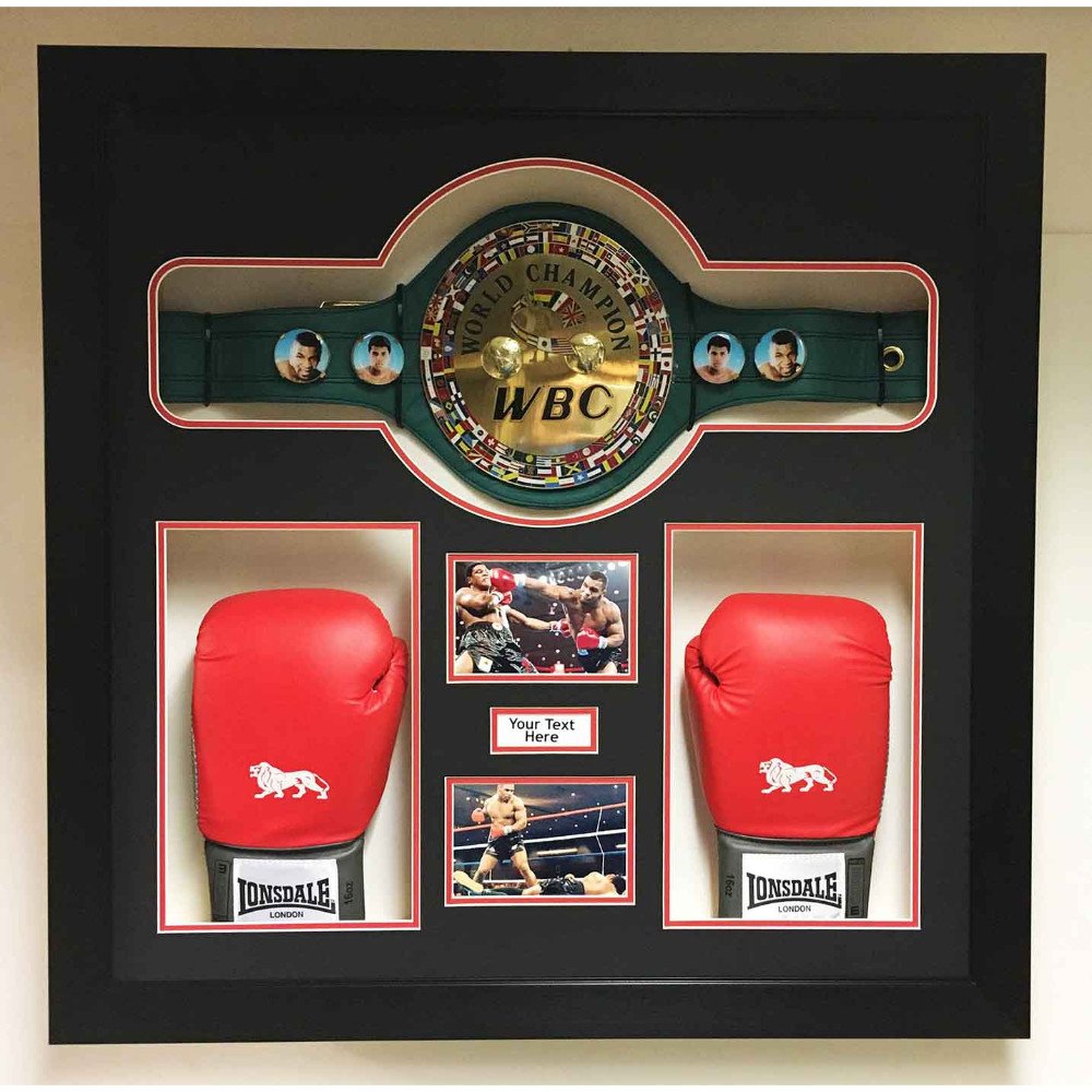 Boxing Championship Belt &Glove 3D BoxDisplay Case Frame for Any Boxing Belt and Glove.