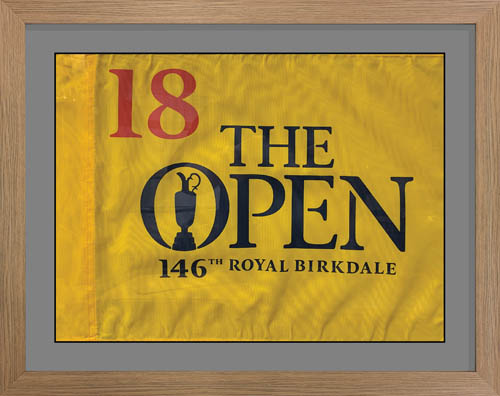 Golf flag display case frame