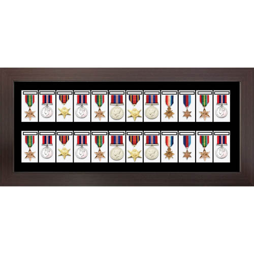 Medal Framing 3D Box Display Frame Case For 24X World War Military Single Or Group Medals