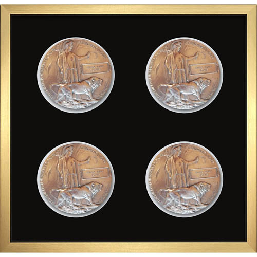 4X Memorial Plaque Medal Frame 3D Box Display Frame For World War Military Memorial Plaque