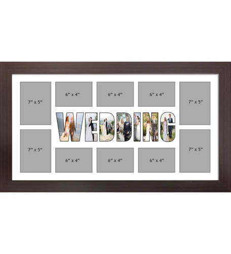 WEDDING Photo Frame Personalised WEDDING Frame | Large Multi WEDDING Word Photo 3D Frame