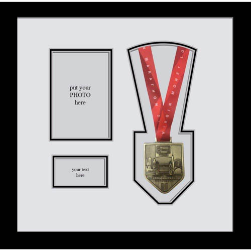 Virtual London Marathon Medal Photo Frame Black 