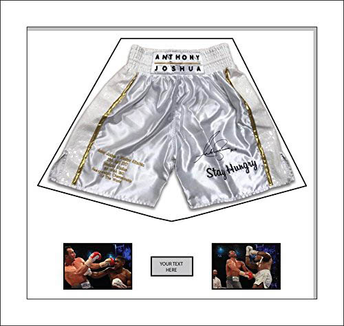 Boxing Shorts Frame Display for Anthony Joshua Shorts Frame with Free 2 x 6” x 4” Photos