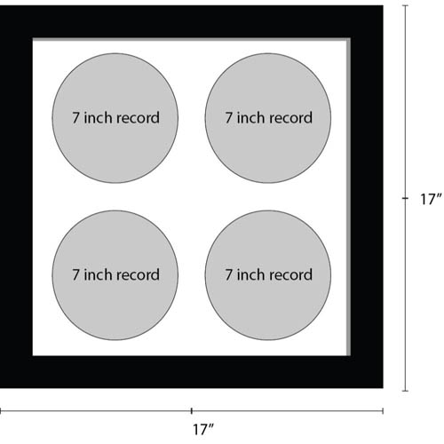 7 Inches Vinyl Record Frame For 4x Records Music Memorabilia Frame