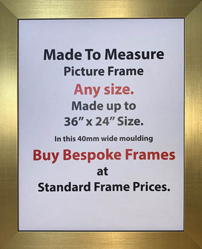 Bespoke Custom Made Picture Frames Photo Frames Poster Size Frames | 40mm Wide Moulding
