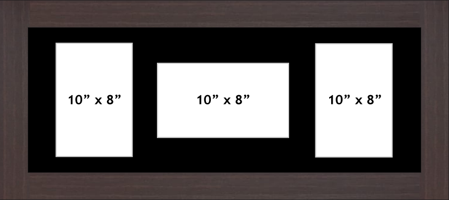 Multi Aperture photo frame fits 3 10 x 8 photos multi-picture