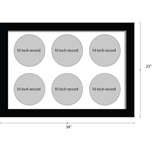 10 Inches Vinyl Record Frame For 6x Records Music Memorabilia Frame