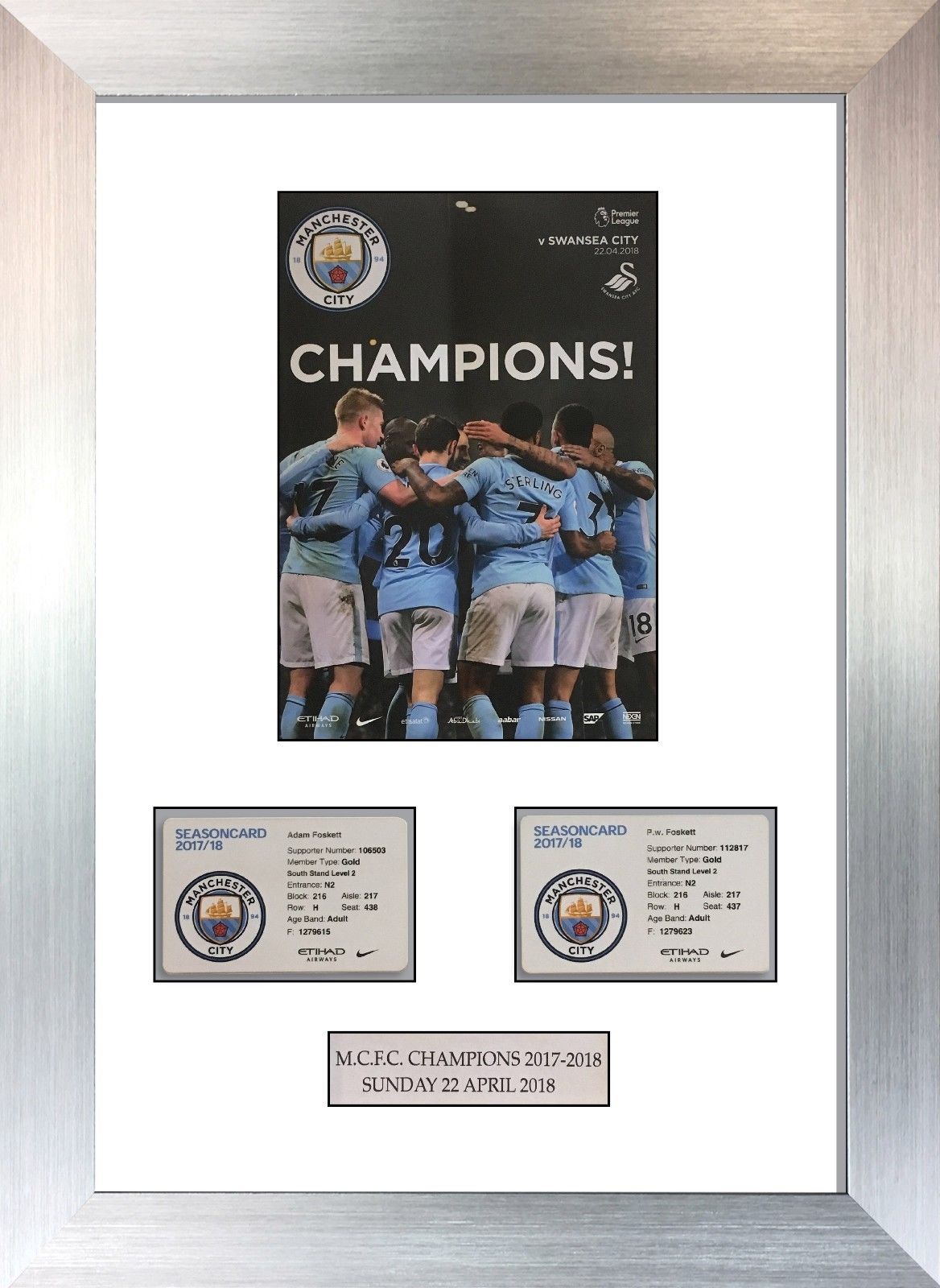 Football Season Ticket Display Frame