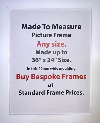Made to measure Custom Made Bespoke Picture Photos Frames | 40mm Wide Moulding