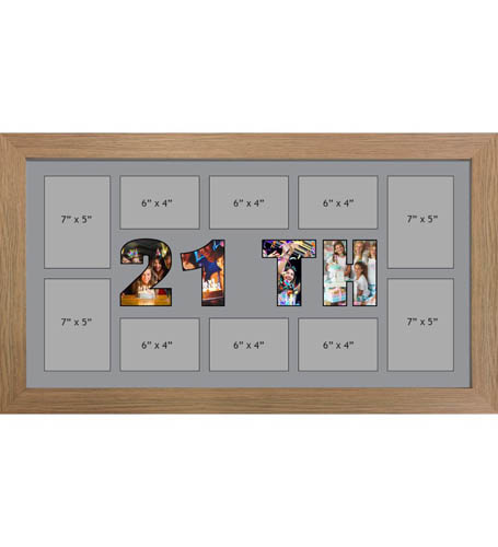 21ST Photo Frame Personalised Name Frames | Large Multi 21ST Word Photo 3D Frame