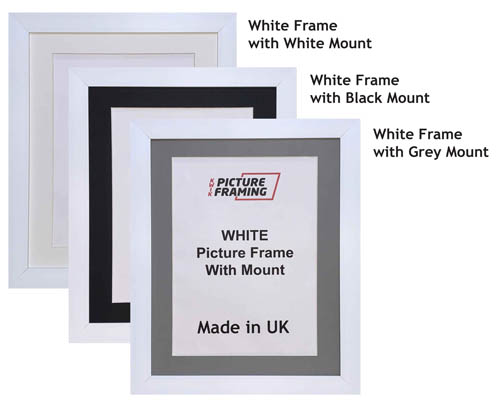 White Picture Frame with Mount