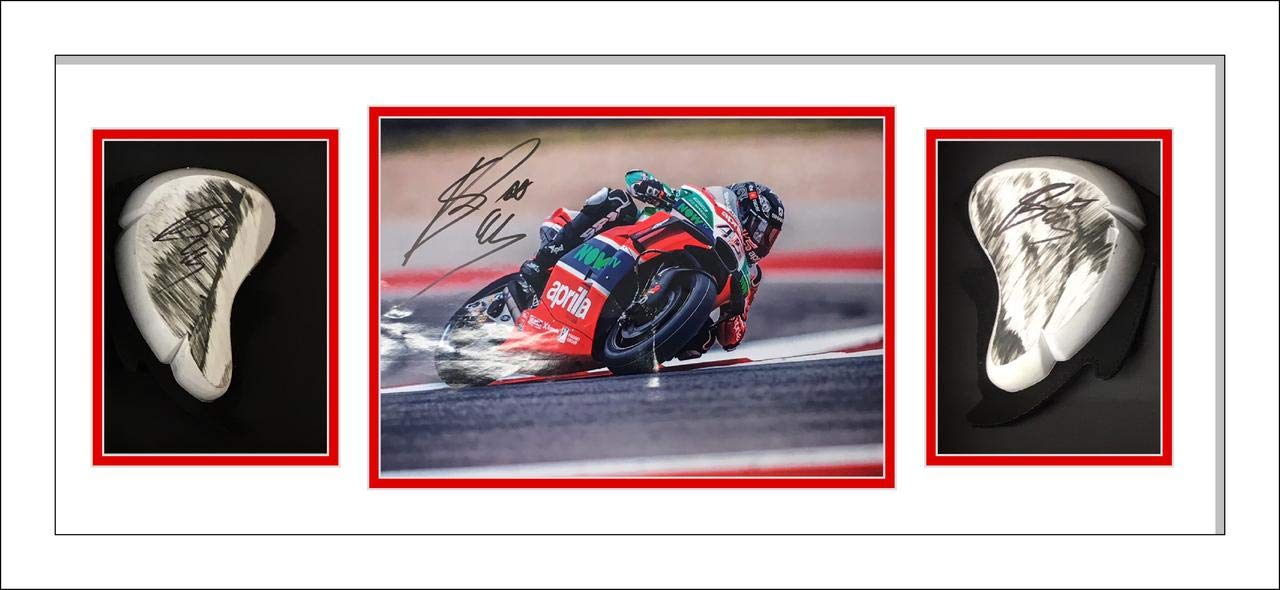 Motogp knee slider display frame for Signed 10” x 8” Photo and Knee Slider