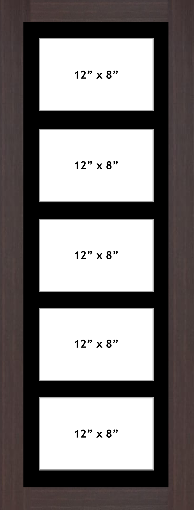 Multi Aperture picture frame fits 5 12x8 photos frames