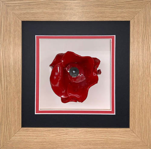 One Poppy 3D Box Frame with A5 opening for certificate