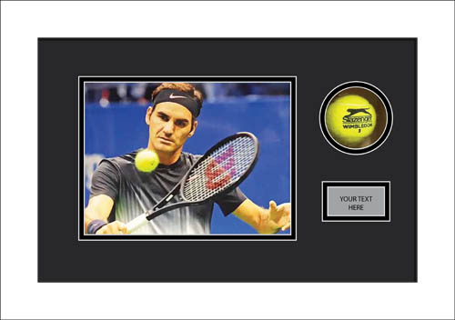 Signed tennis ball display case