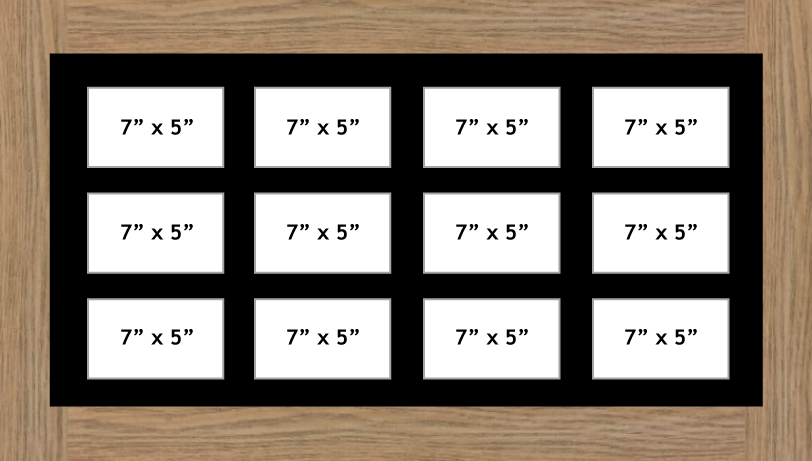 Multi Aperture Photo Frame fits 12 7x5 photos multi-picture frames