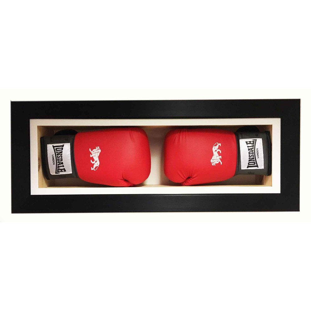 3D Boxing Glove Display Case For 2x Signed Boxing Gloves, Hang Landscape Or Portrait