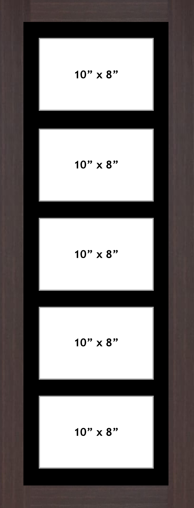 Multi Aperture picture frame fits 5 10x8 photos frames