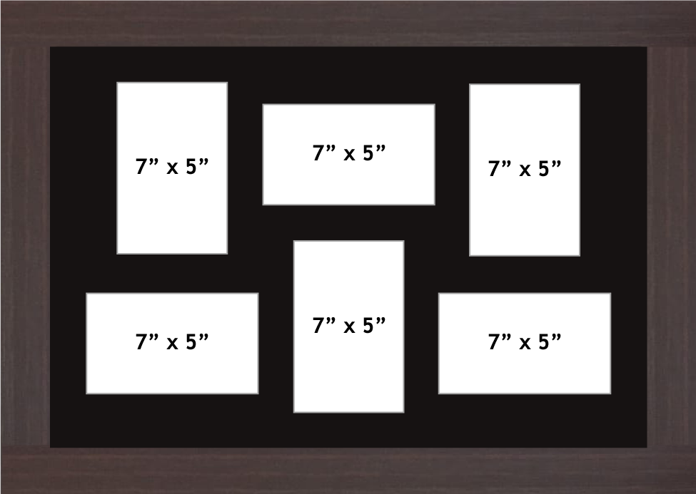 Multi Aperture picture frame fits 6 7x5 photos frames