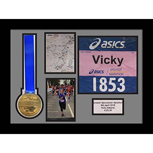 Manchester Marathon Medal frame | choices of mount and frame colours