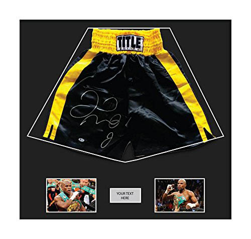  Boxing Shorts Frame Display for Floyd Mayweather Shorts Frame with Free 2 x 6” x 4” Photos