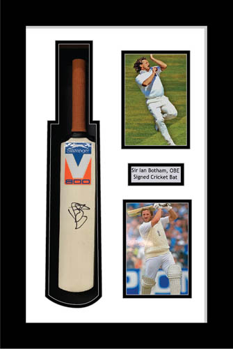 Cricket Mini Bat Display Case Frame with photo