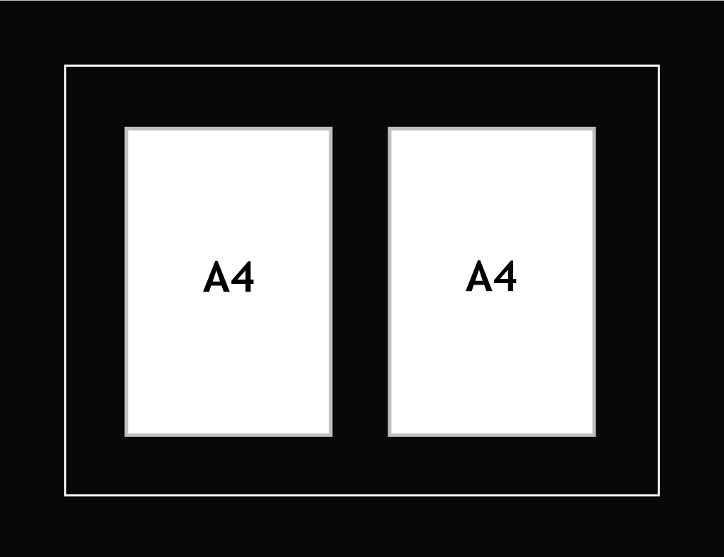 Multi Aperture Photo frame fits 2 7x5 photos multi-picture white mount 