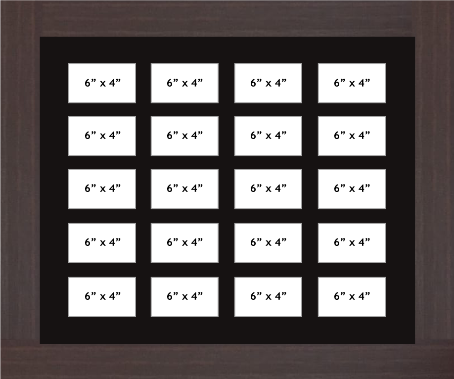 Multi Aperture photo frame fits 20 6x4 photos multi-picture portrait