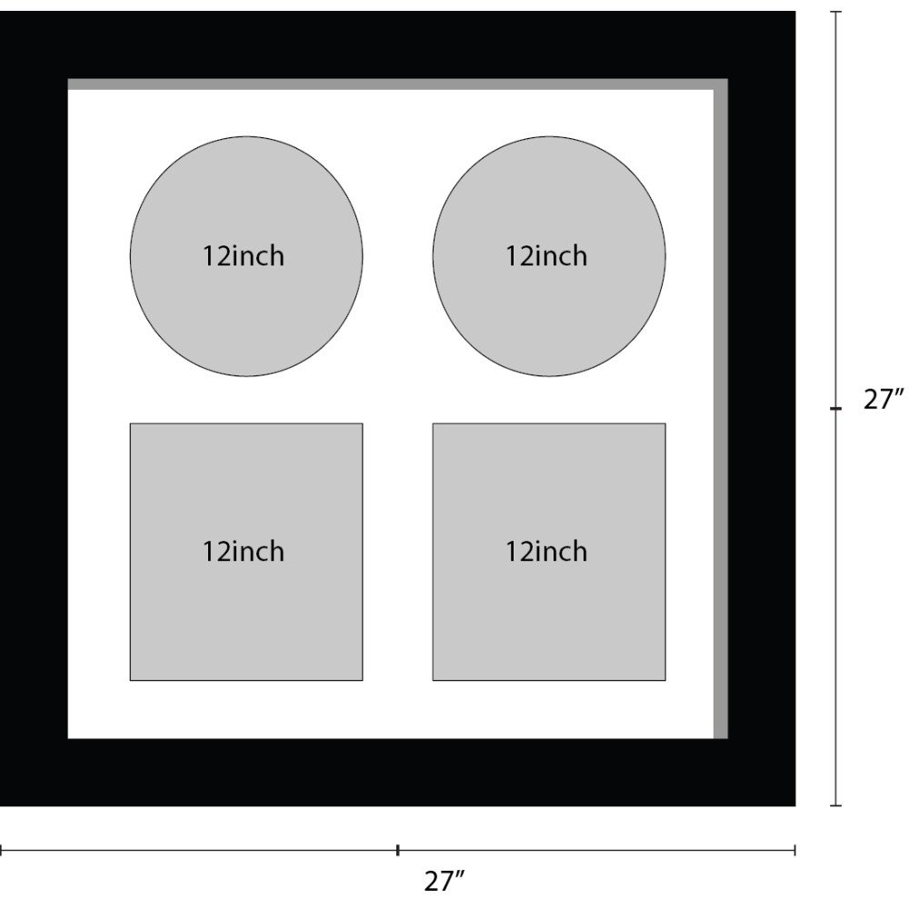 12 inch Vinyl Record Frame for 2x records and 2x Square Sleeves Music Memorabilia Frame