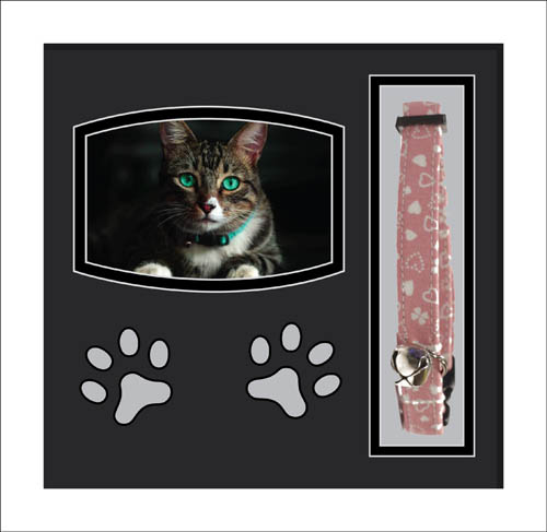 Cat Bereavement Personalised Photo Picture frame Cat Collar Memory frame