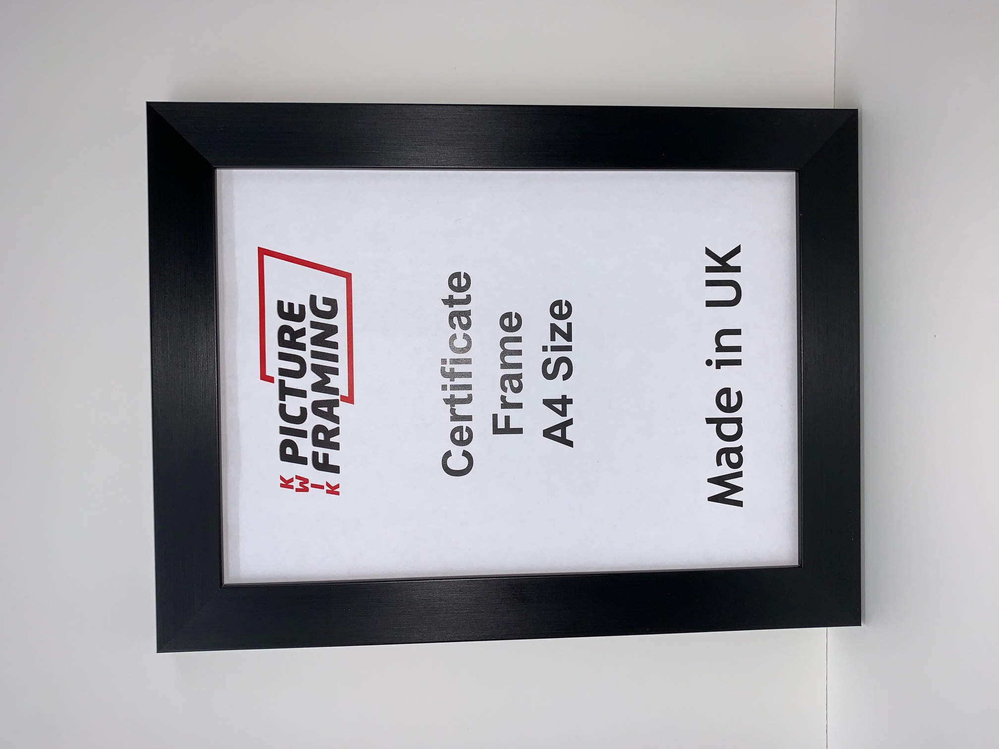 A4 Black Certificate Frame