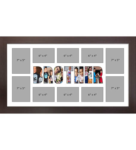 BROTHER Photo Frame Personalised BROTHER Frame | Large Multi BROTHER Word Photo 3D Frame