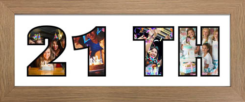 21TH Photo Frame Personalised Name Frame | 21 Word Photo 3D Frame For 21TH BIRTHDAY