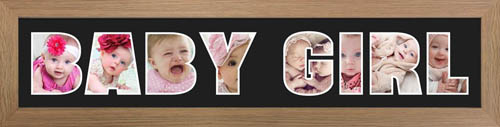 BABY GIRL PHOTO Frame Personalised Name Frame | BABY GIRL Word PHOTO 3D Frame For BABY GIRL