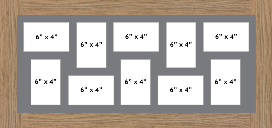 Multi Aperture Photo Frame fits 10 6x4 photos multi-picture frames