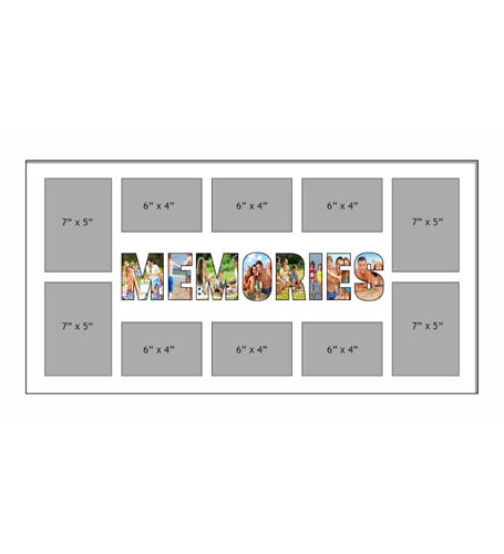 MEMORIES Photo Frame Personalised Name Frames | Large Multi MEMORIES Word Photo 3D Frame