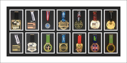 Sport Medal Display Case Frame for Large Sport Medal With Ribbons