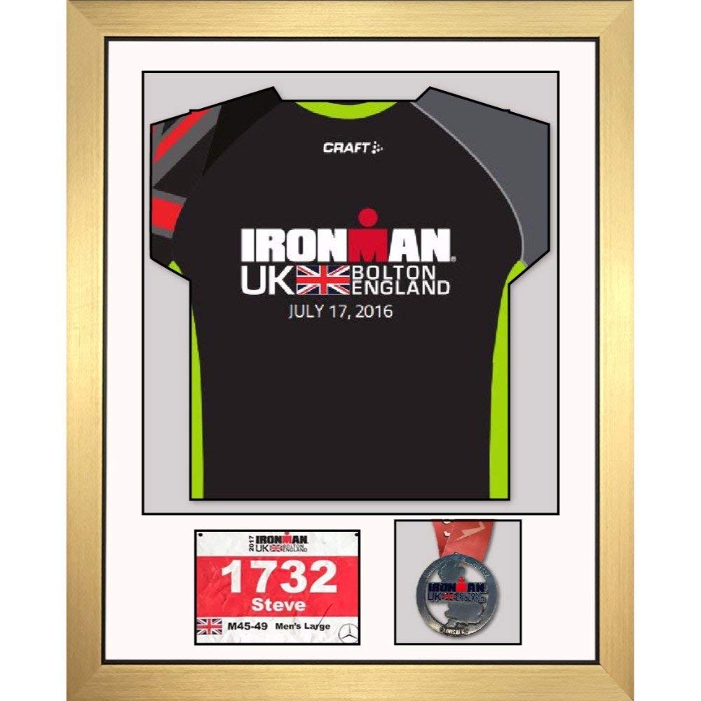 3D Frame For Ironman, Triathlon Marathon, Running Shirt, Medal And Running Badge Display Frame - 30� x 25�