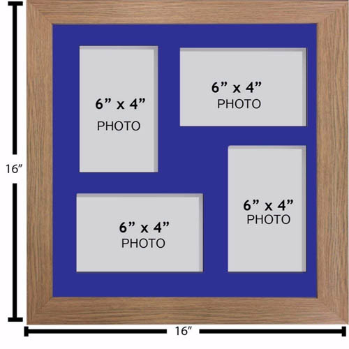 Large Multi Picture Photo Aperture Frame 6 X 4 Size With 4 Openings