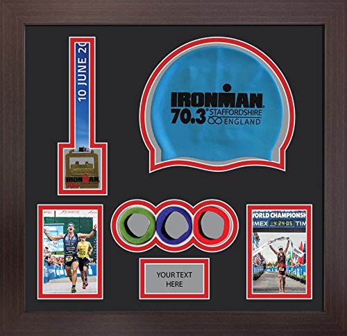 Ironman Staffordshire 70.3 triathlon marathon, running medal display frame