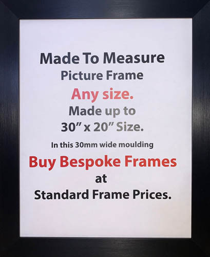 Bespoke Custom Made Picture Frames Photo Frames Poster Size Frames | 30mm Wide Moulding