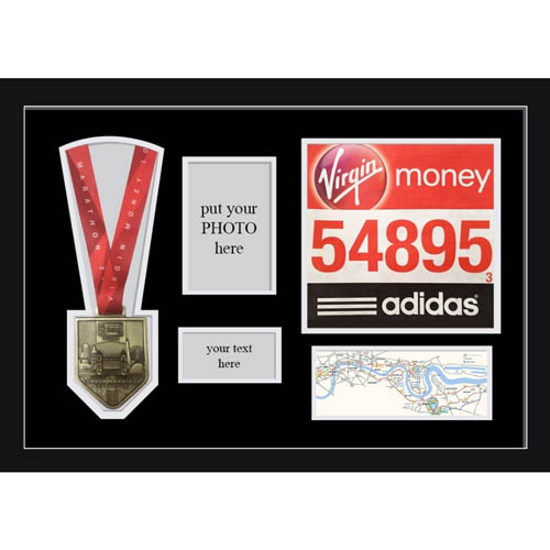 London Marathon 2019 Display Frame for medal, Title and Photo