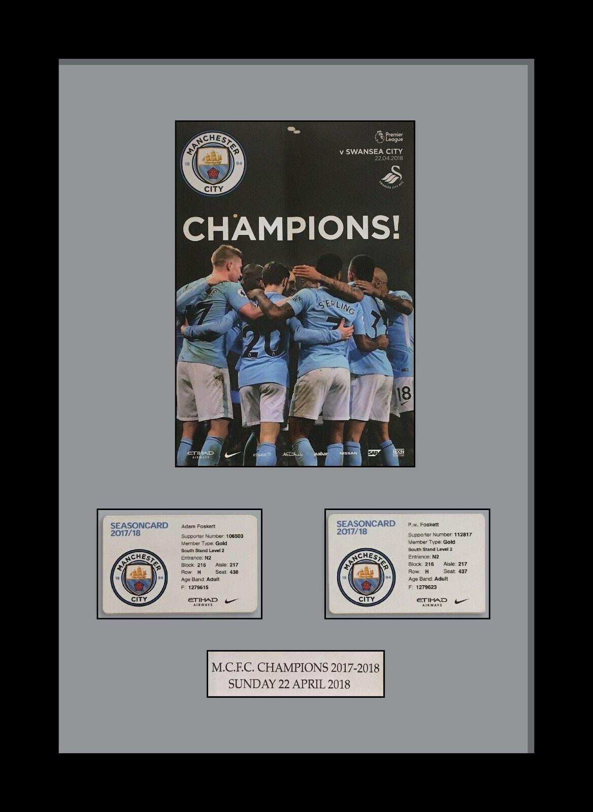 Football Season Ticket Display Frame