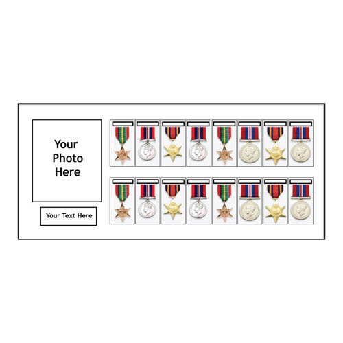 Medal Frames With Photo In 3D Box Display For 16x World War Military Single Or Group Medals