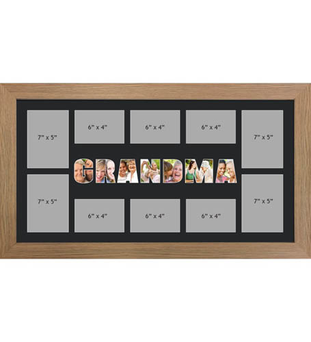 GRANDMA Photo Frame Personalised GRANDMA Frame | Large Multi GRANDMA Word Photo 3D Frame