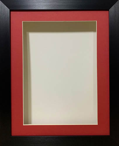 4 inch Deep Shadow 3D Box Picture Frame - Red Mount