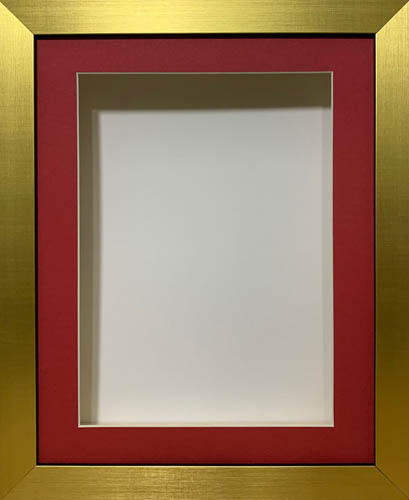 4 inch Deep Shadow 3D Box Picture Frame - Red Mount