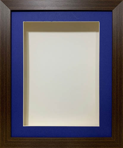 2 inch Deep Shadow 3D Box Picture Frame - Blue Mount