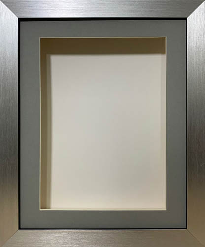 4 inch Deep Shadow 3D Box Picture Frame - Grey Mount