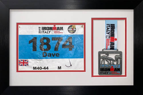 3D Frame For Ironman, Triathlon Marathon, Medal - 4” x 5” And Running Badge - 8” x 6” Display Frames - 19” x 14”